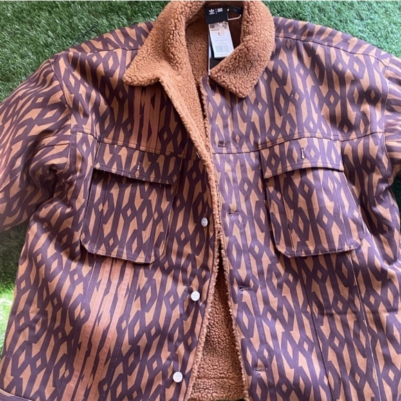 Nwt ICY PARK - DENIM MONOGRAM JACKET (ALL GENDER) Size L - Picture 3 of 6